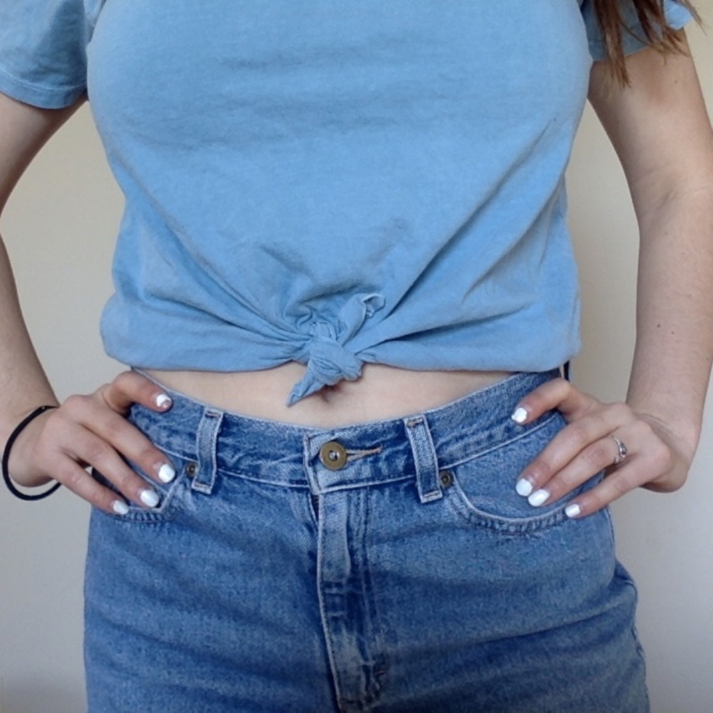 Peace blue crop Top! - Picture 6 of 7